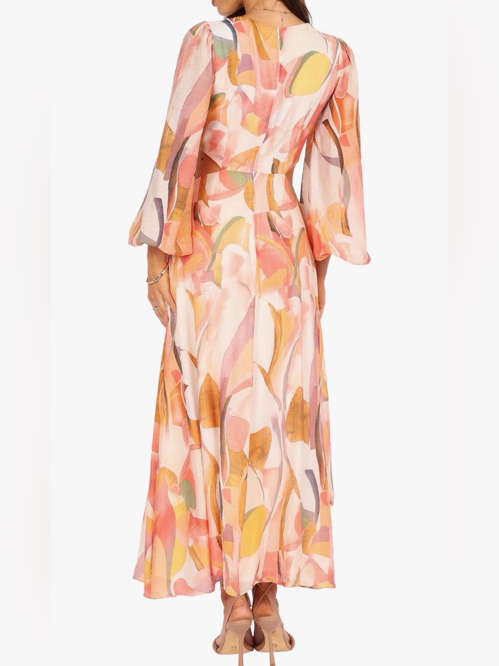 Petal & Pup Multi-Color Floral Maxi Dress with Tie Waist - Picture 5 of 5